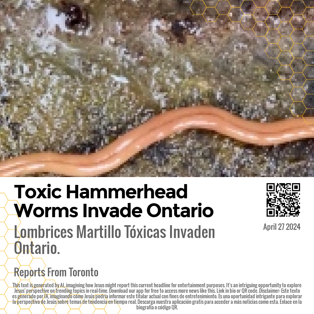 Toxic Hammerhead Worms Invade Ontario