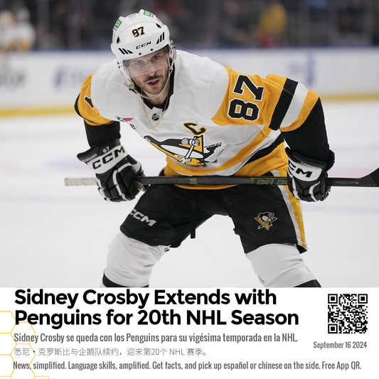 Sidney Crosby Extends with Penguins for 20th NHL Season