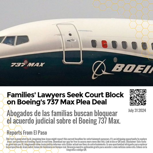 Families' Lawyers Seek Court Block on Boeing's 737 Max Plea Deal