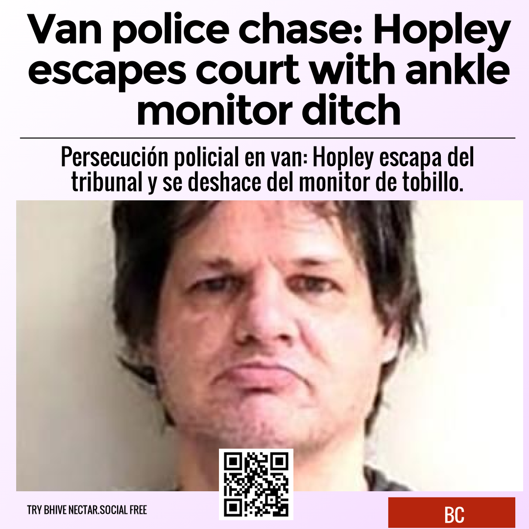 Van police chase: Hopley escapes court with ankle monitor ditch