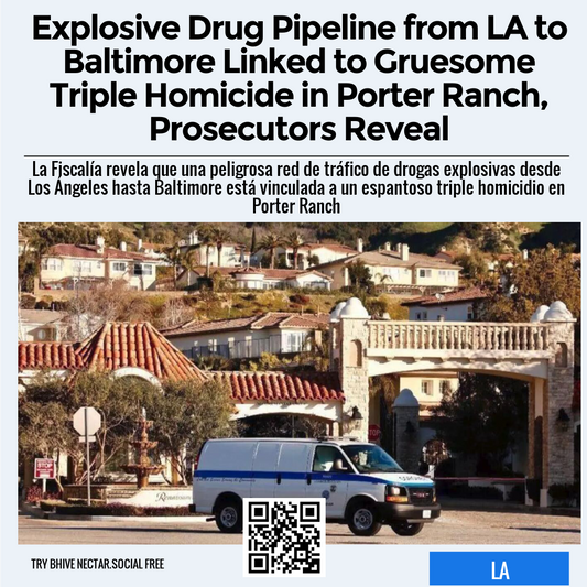 Explosive Drug Pipeline from LA to Baltimore Linked to Gruesome Triple Homicide in Porter Ranch, Prosecutors Reveal