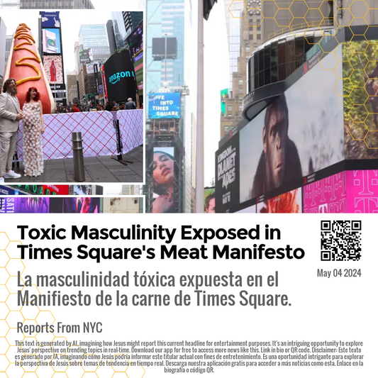 Toxic Masculinity Exposed in Times Square's Meat Manifesto