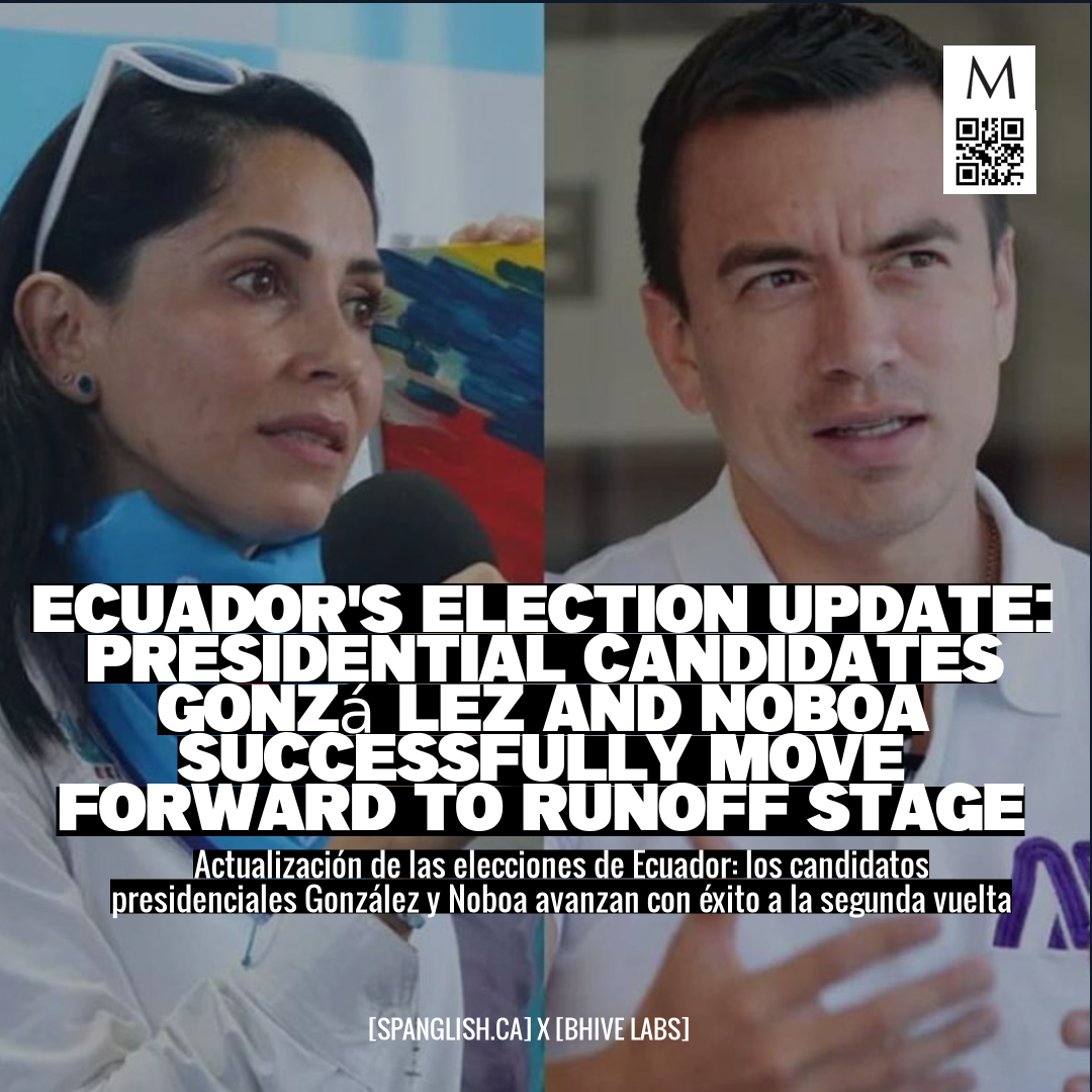 Ecuador's Election Update: Presidential Candidates González and Noboa Successfully Move Forward to Runoff Stage