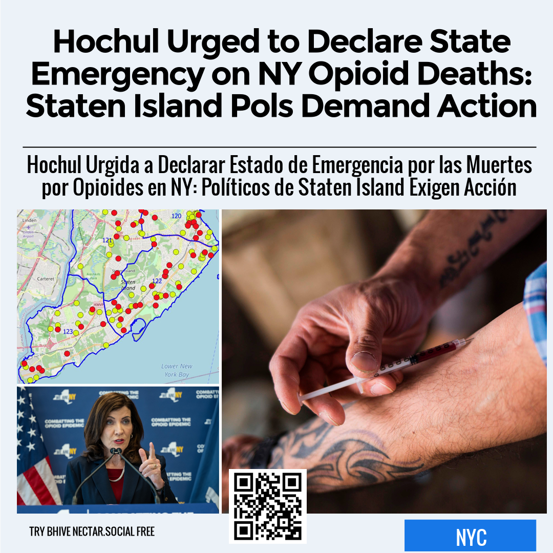 Hochul Urged to Declare State Emergency on NY Opioid Deaths: Staten Island Pols Demand Action