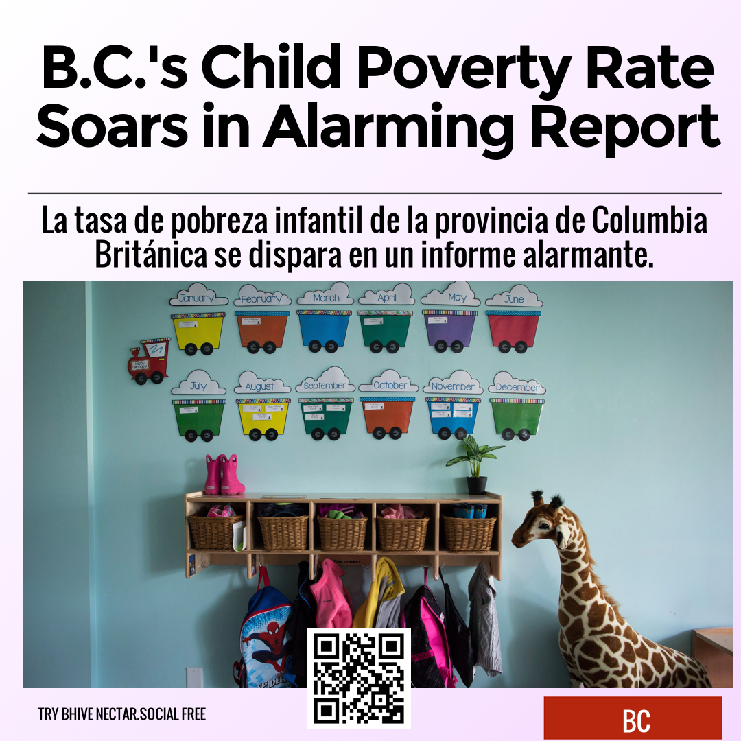 B.C.'s Child Poverty Rate Soars in Alarming Report