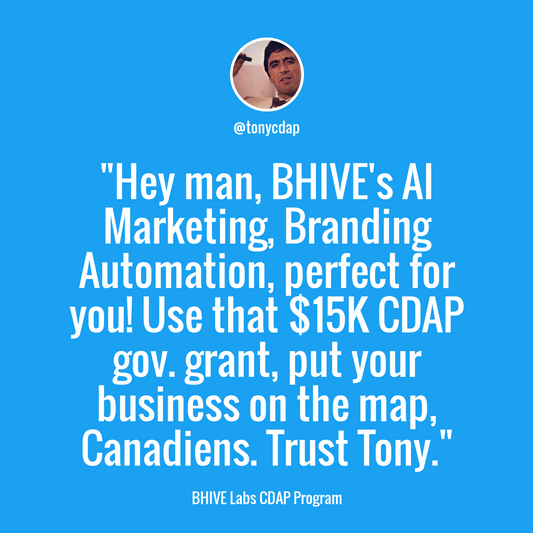 Fuel Growth with BHIVE Labs: Advanced AI & Branding Automation for Canadian SMEs through the $15K CDAP Grant!