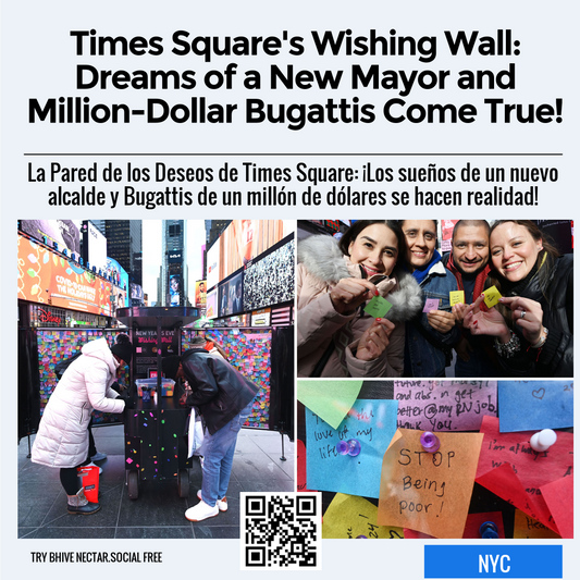 Times Square's Wishing Wall: Dreams of a New Mayor and Million-Dollar Bugattis Come True!