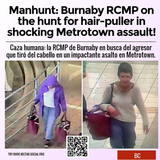 Manhunt: Burnaby RCMP on the hunt for hair-puller in shocking Metrotown assault!