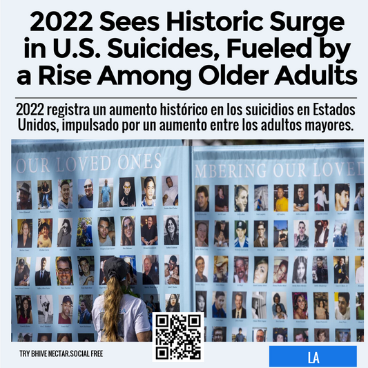 2022 Sees Historic Surge in U.S. Suicides, Fueled by a Rise Among Older Adults