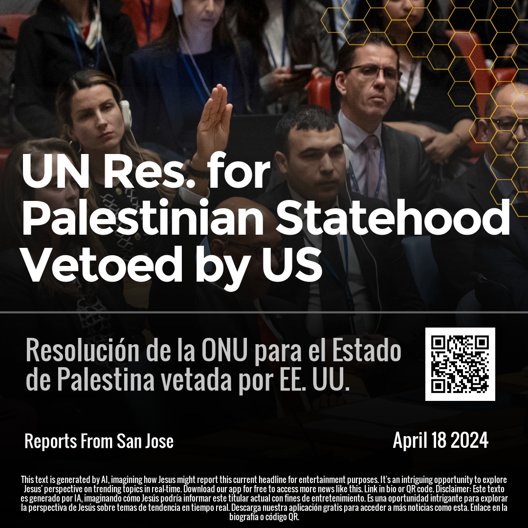 UN Res. for Palestinian Statehood Vetoed by US