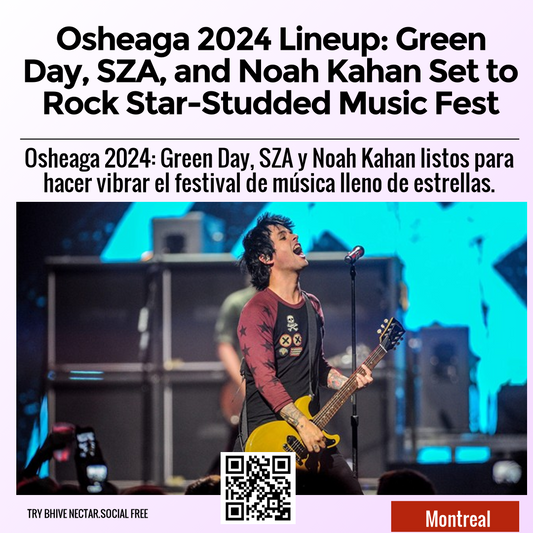 Osheaga 2024 Lineup: Green Day, SZA, and Noah Kahan Set to Rock Star-Studded Music Fest