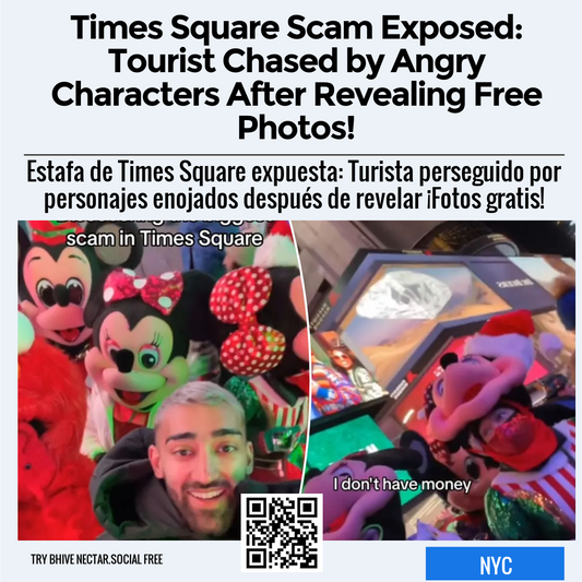 Times Square Scam Exposed: Tourist Chased by Angry Characters After Revealing Free Photos!