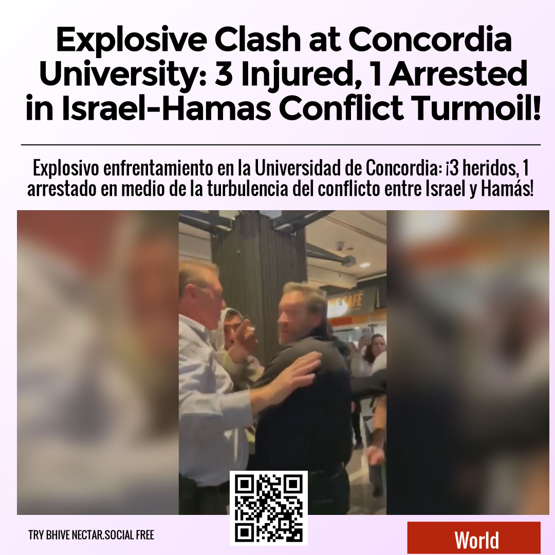 Explosive Clash at Concordia University: 3 Injured, 1 Arrested in Israel-Hamas Conflict Turmoil!