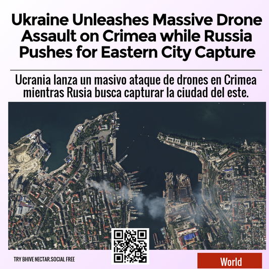 Ukraine Unleashes Massive Drone Assault on Crimea while Russia Pushes for Eastern City Capture