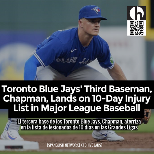 Toronto Blue Jays' Third Baseman, Chapman, Lands on 10-Day Injury List in Major League Baseball