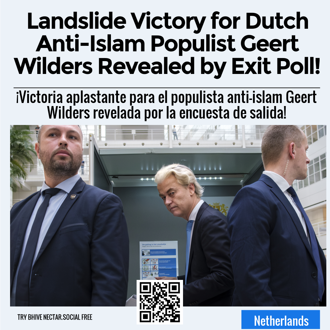 Landslide Victory for Dutch Anti-Islam Populist Geert Wilders Revealed by Exit Poll!