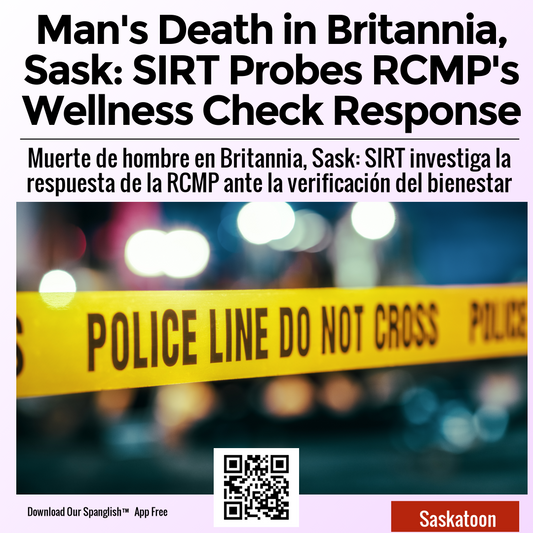 Man's Death in Britannia, Sask: SIRT Probes RCMP's Wellness Check Response