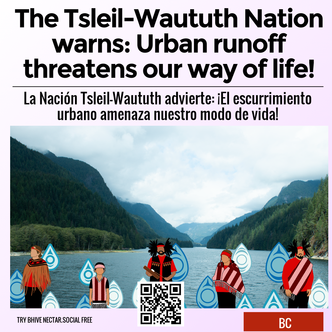 The Tsleil-Waututh Nation warns: Urban runoff threatens our way of life!