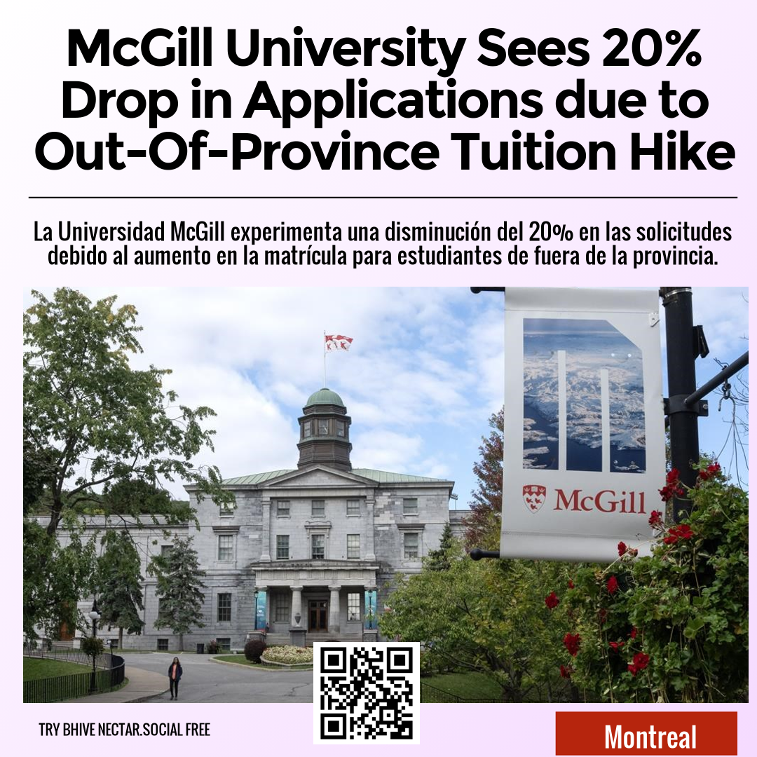 McGill University Sees 20% Drop in Applications due to Out-Of-Province Tuition Hike