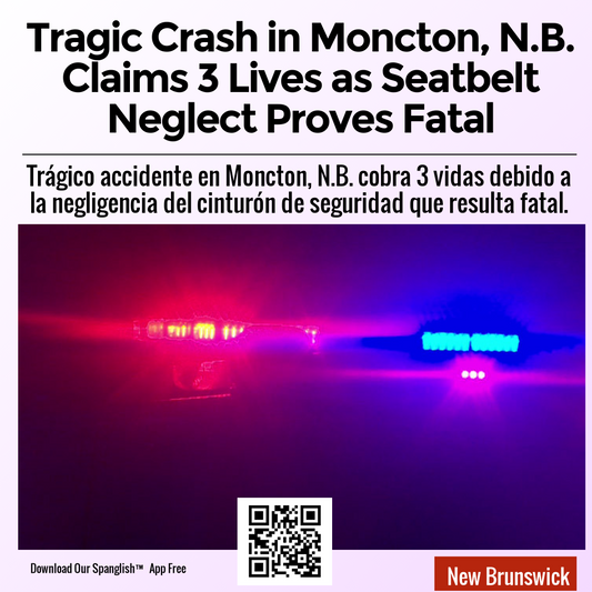 Tragic Crash in Moncton, N.B. Claims 3 Lives as Seatbelt Neglect Proves Fatal