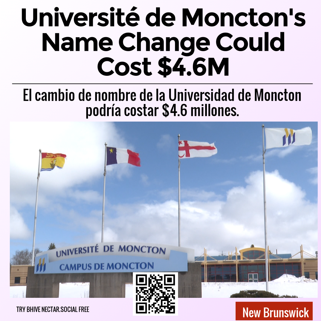 Université de Moncton's Name Change Could Cost $4.6M