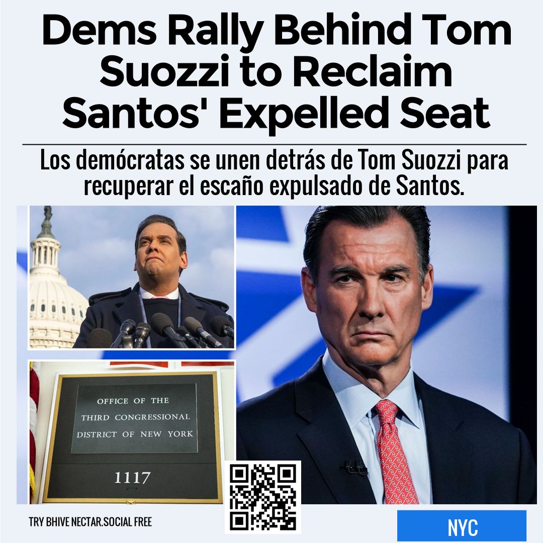 Dems Rally Behind Tom Suozzi to Reclaim Santos' Expelled Seat