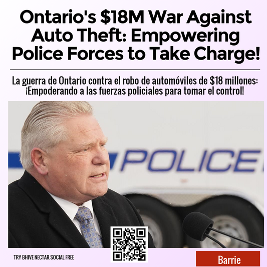 Ontario's $18M War Against Auto Theft: Empowering Police Forces to Take Charge!