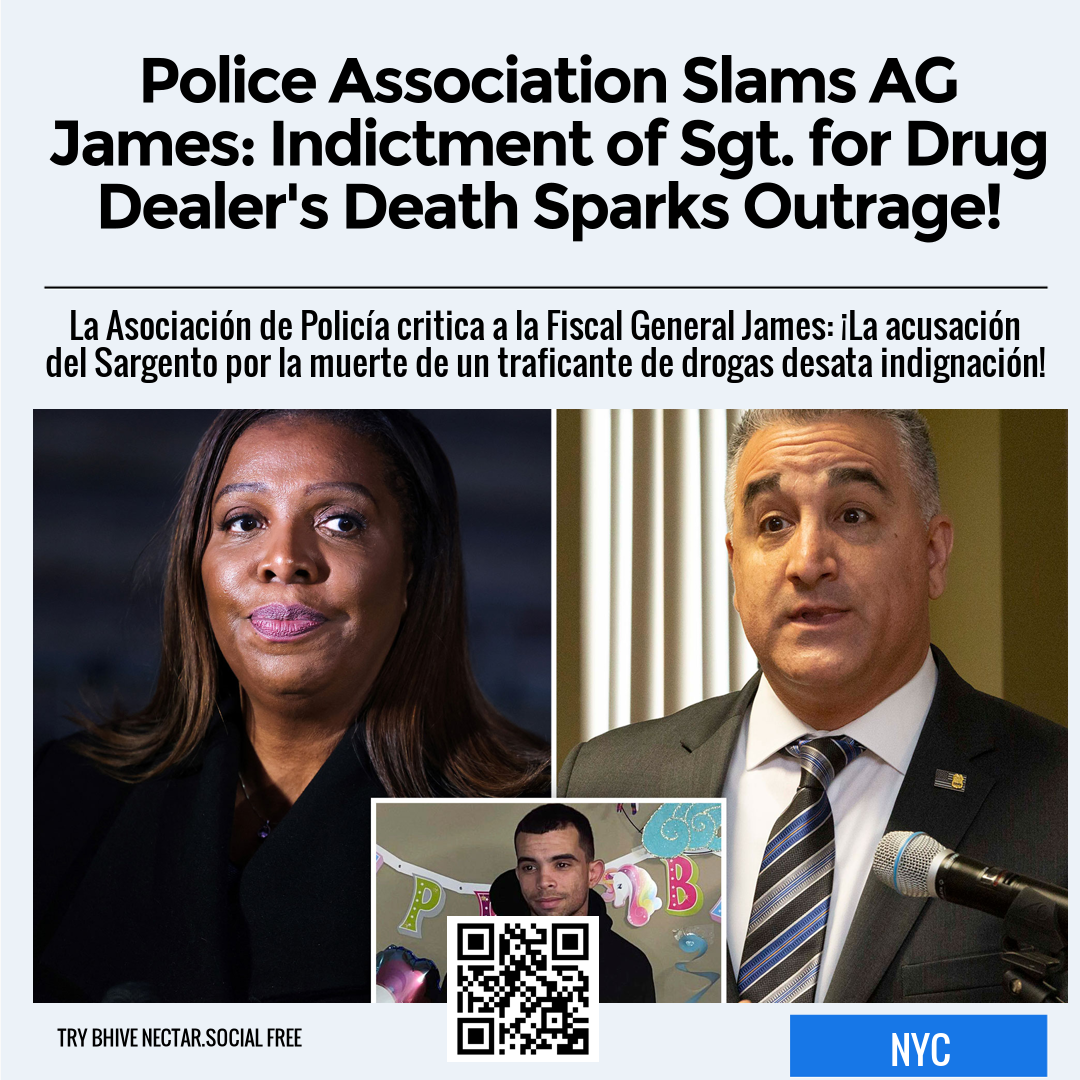 Police Association Slams AG James: Indictment of Sgt. for Drug Dealer's Death Sparks Outrage!