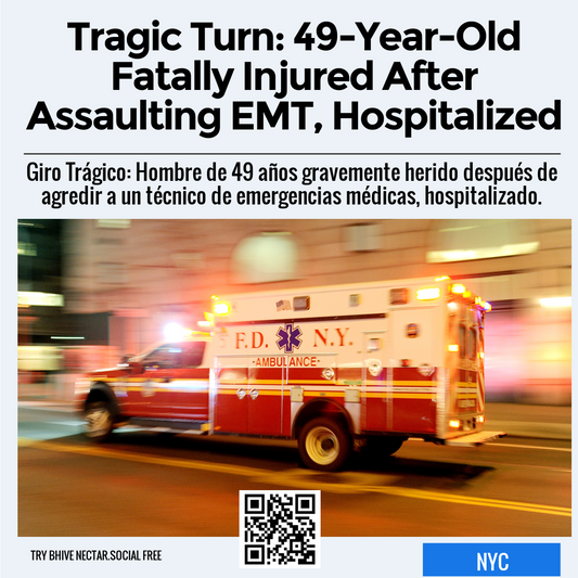 Tragic Turn: 49-Year-Old Fatally Injured After Assaulting EMT, Hospitalized