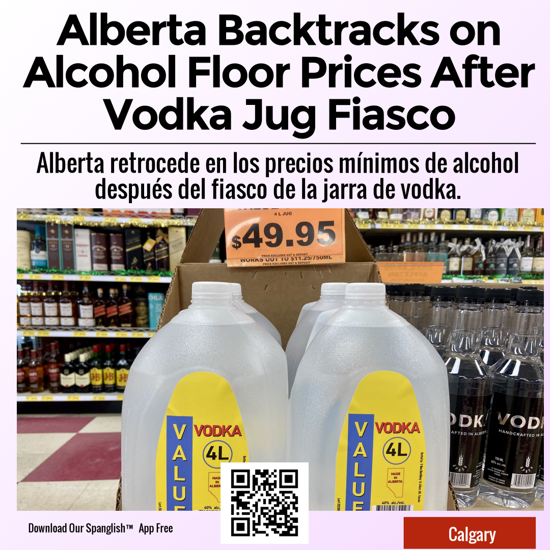 Alberta Backtracks on Alcohol Floor Prices After Vodka Jug Fiasco