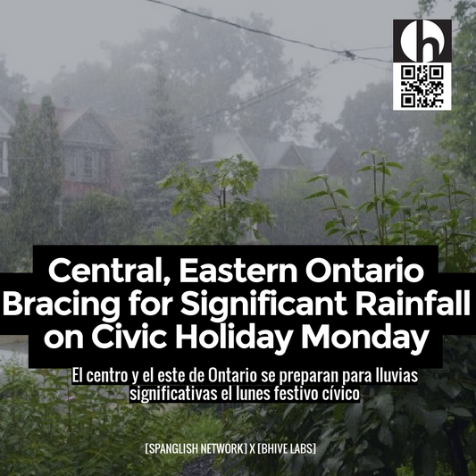 Central, Eastern Ontario Bracing for Significant Rainfall on Civic Holiday Monday