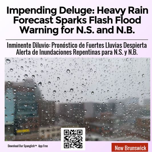 Impending Deluge: Heavy Rain Forecast Sparks Flash Flood Warning for N.S. and N.B.