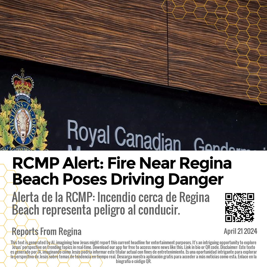 RCMP Alert: Fire Near Regina Beach Poses Driving Danger