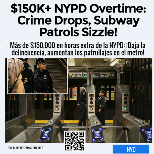 $150K+ NYPD Overtime: Crime Drops, Subway Patrols Sizzle!