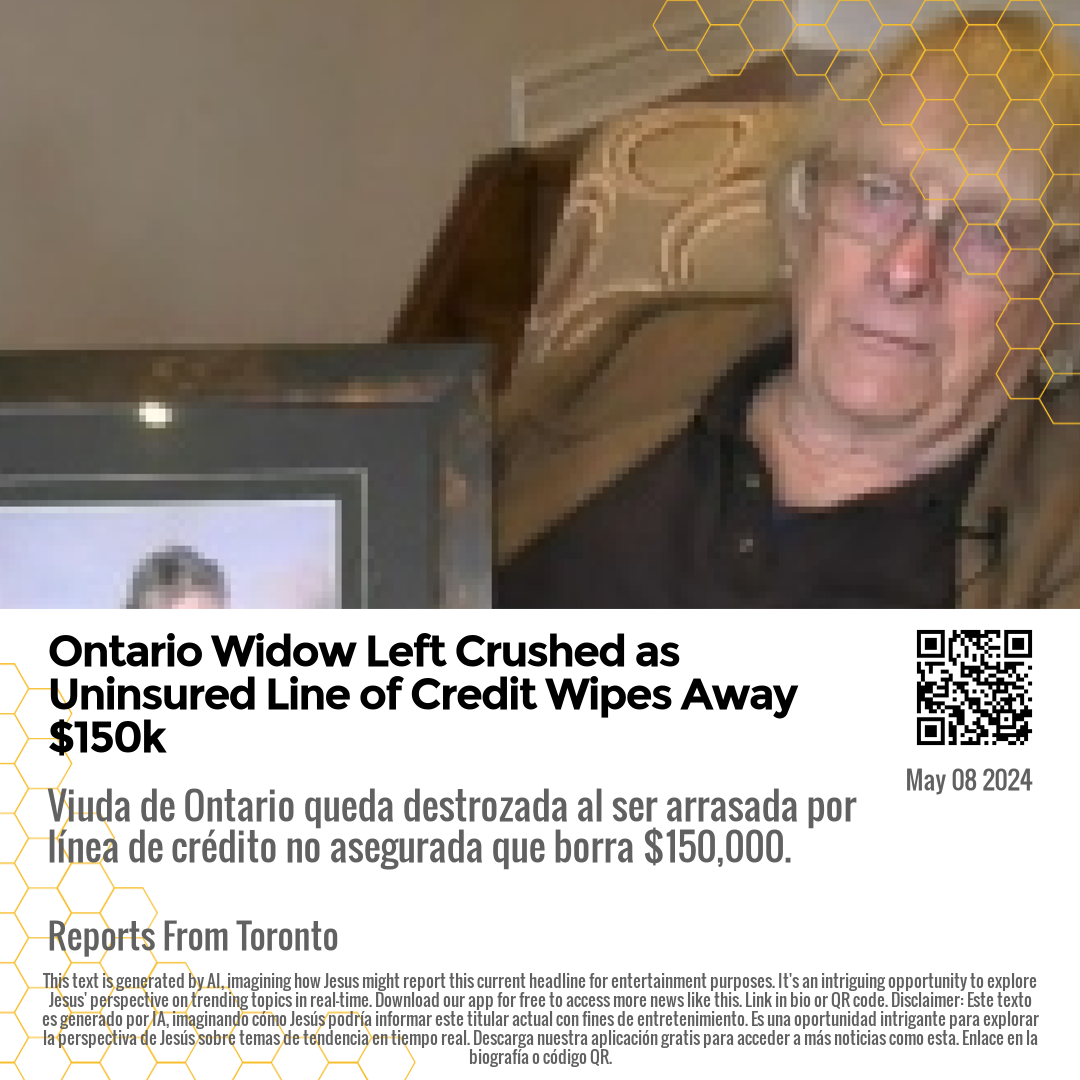 Ontario Widow Left Crushed as Uninsured Line of Credit Wipes Away $150k