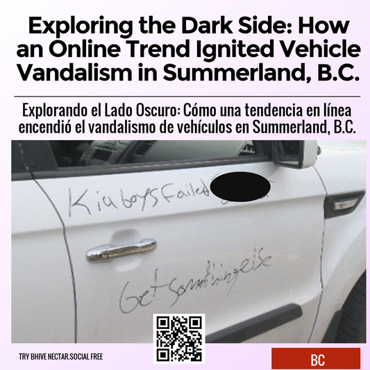 Exploring the Dark Side: How an Online Trend Ignited Vehicle Vandalism in Summerland, B.C.