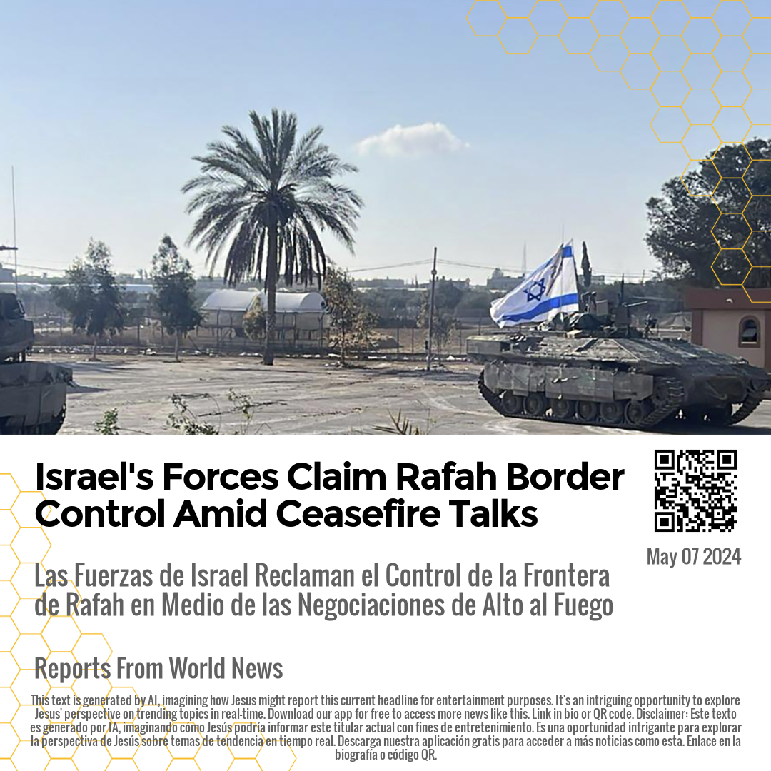 Israel's Forces Claim Rafah Border Control Amid Ceasefire Talks