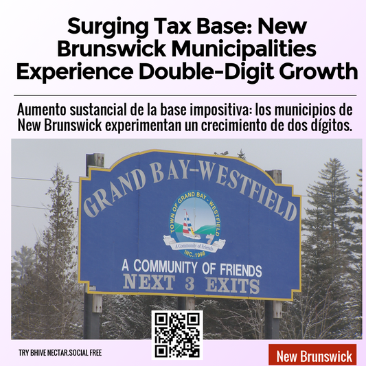 Surging Tax Base: New Brunswick Municipalities Experience Double-Digit Growth