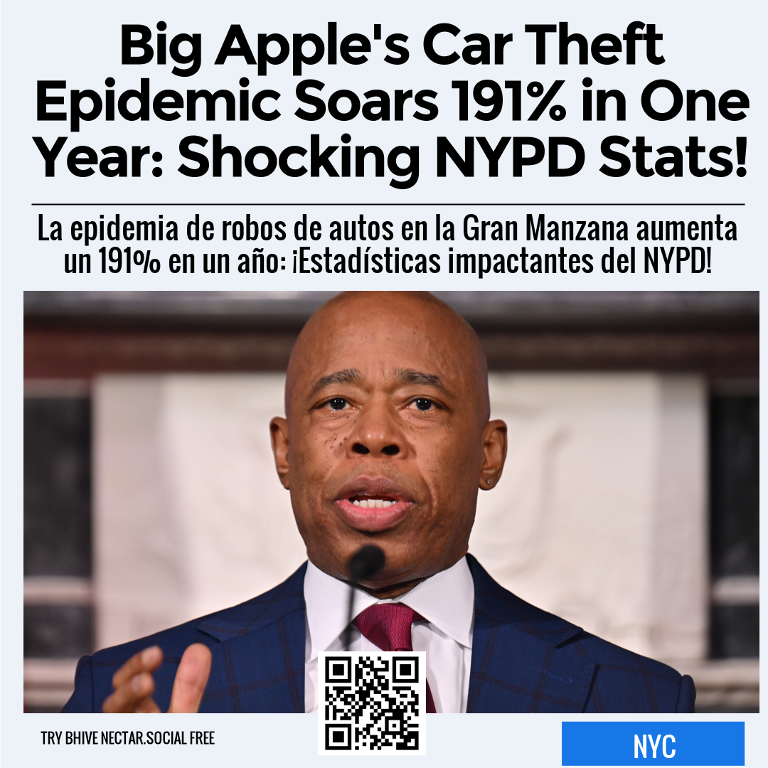 Big Apple's Car Theft Epidemic Soars 191% in One Year: Shocking NYPD Stats!