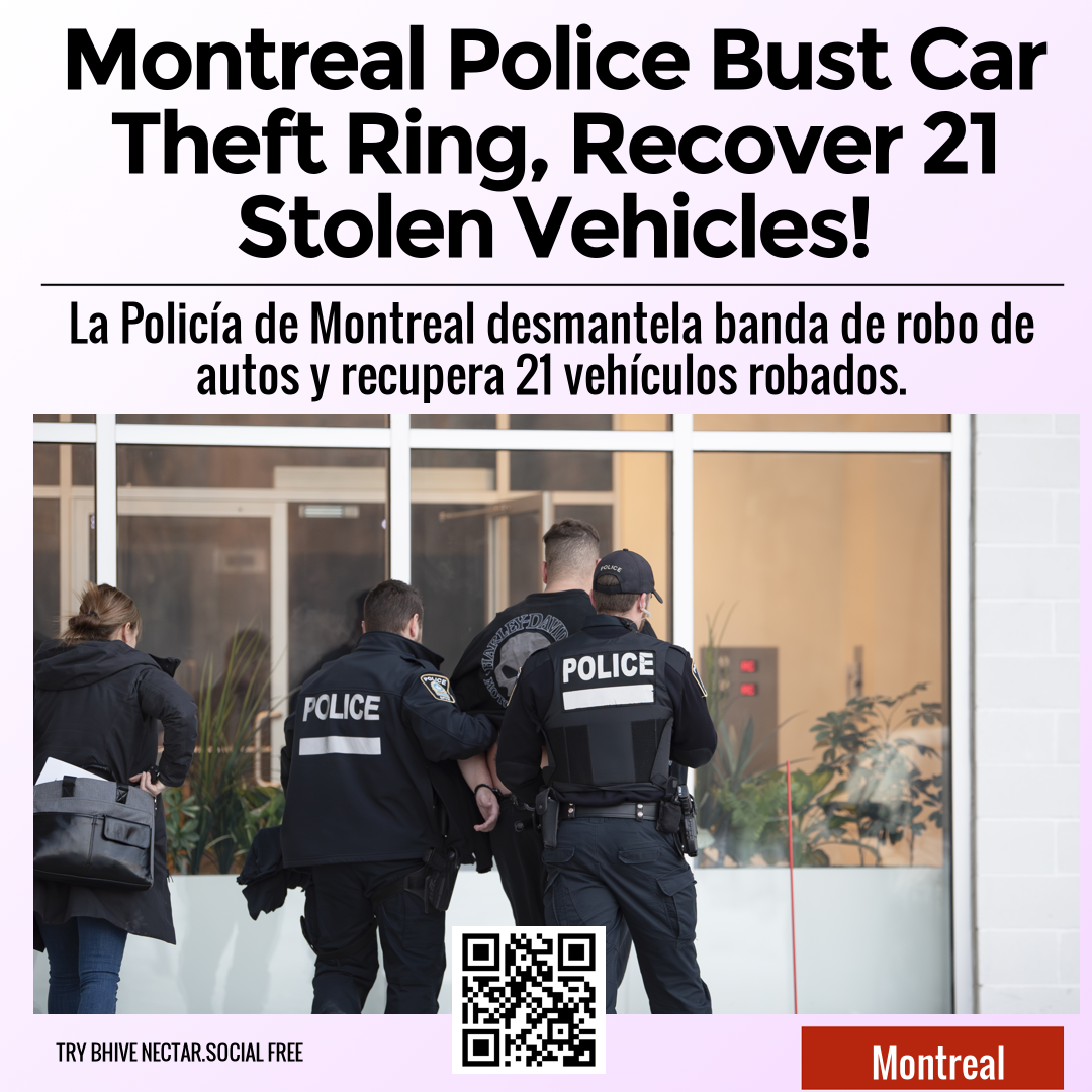 Montreal Police Bust Car Theft Ring, Recover 21 Stolen Vehicles!