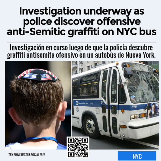 Investigation underway as police discover offensive anti-Semitic graffiti on NYC bus