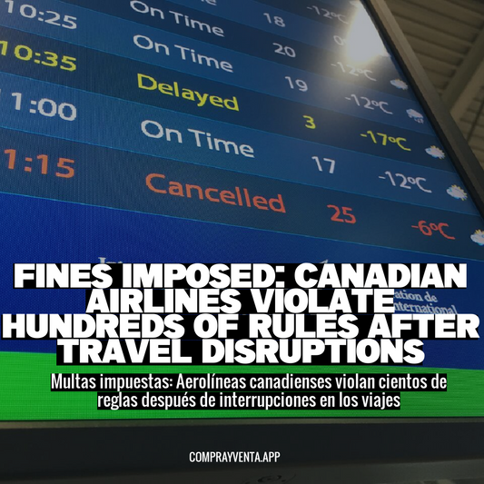 Fines Imposed: Canadian Airlines Violate Hundreds of Rules After Travel Disruptions