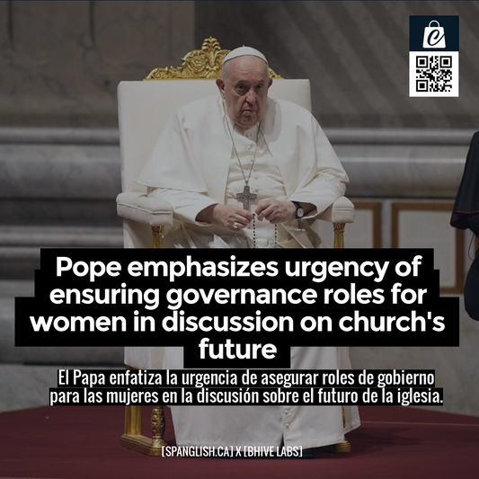 Pope emphasizes urgency of ensuring governance roles for women in discussion on church's future