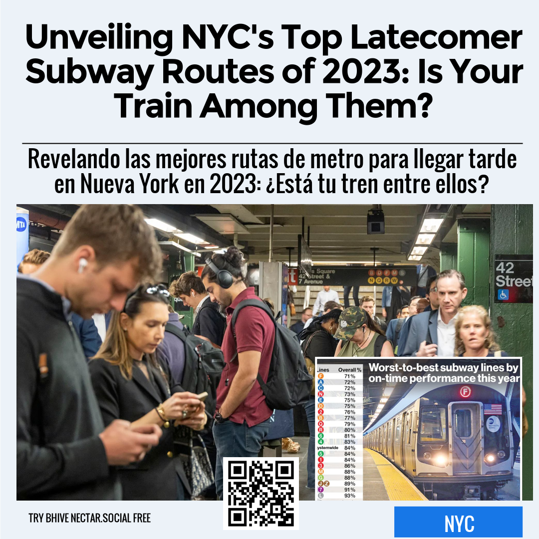 Unveiling NYC's Top Latecomer Subway Routes of 2023: Is Your Train Among Them?