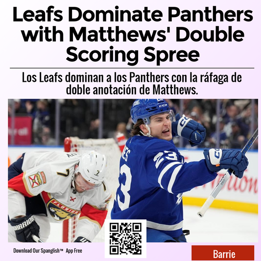 Leafs Dominate Panthers with Matthews' Double Scoring Spree