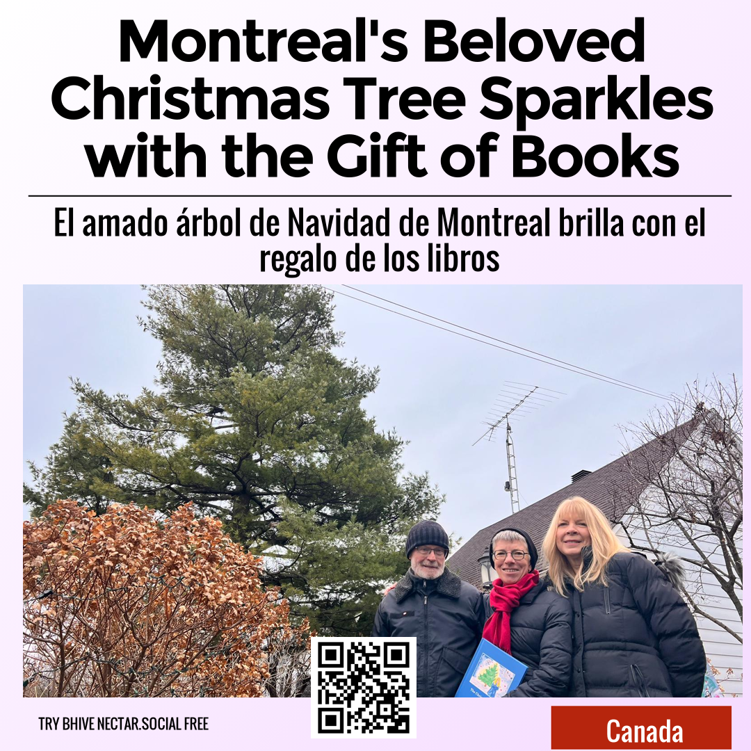 Montreal's Beloved Christmas Tree Sparkles with the Gift of Books