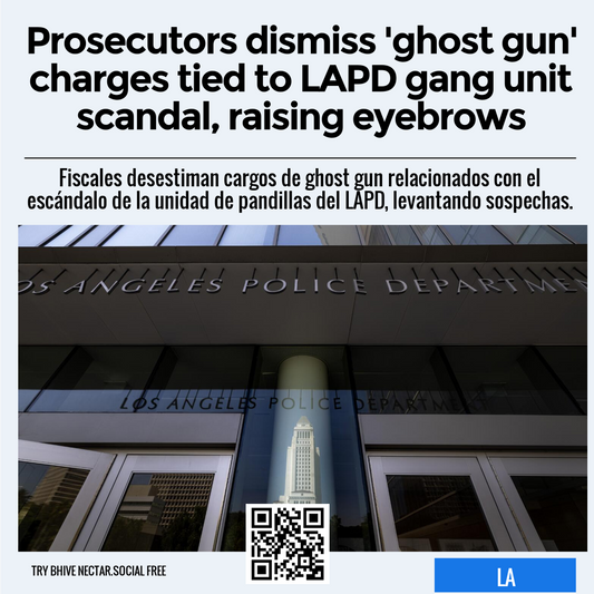 Prosecutors dismiss 'ghost gun' charges tied to LAPD gang unit scandal, raising eyebrows