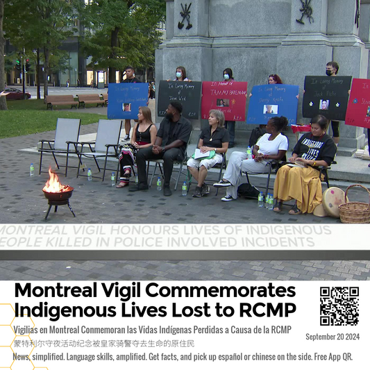 Montreal Vigil Commemorates Indigenous Lives Lost to RCMP