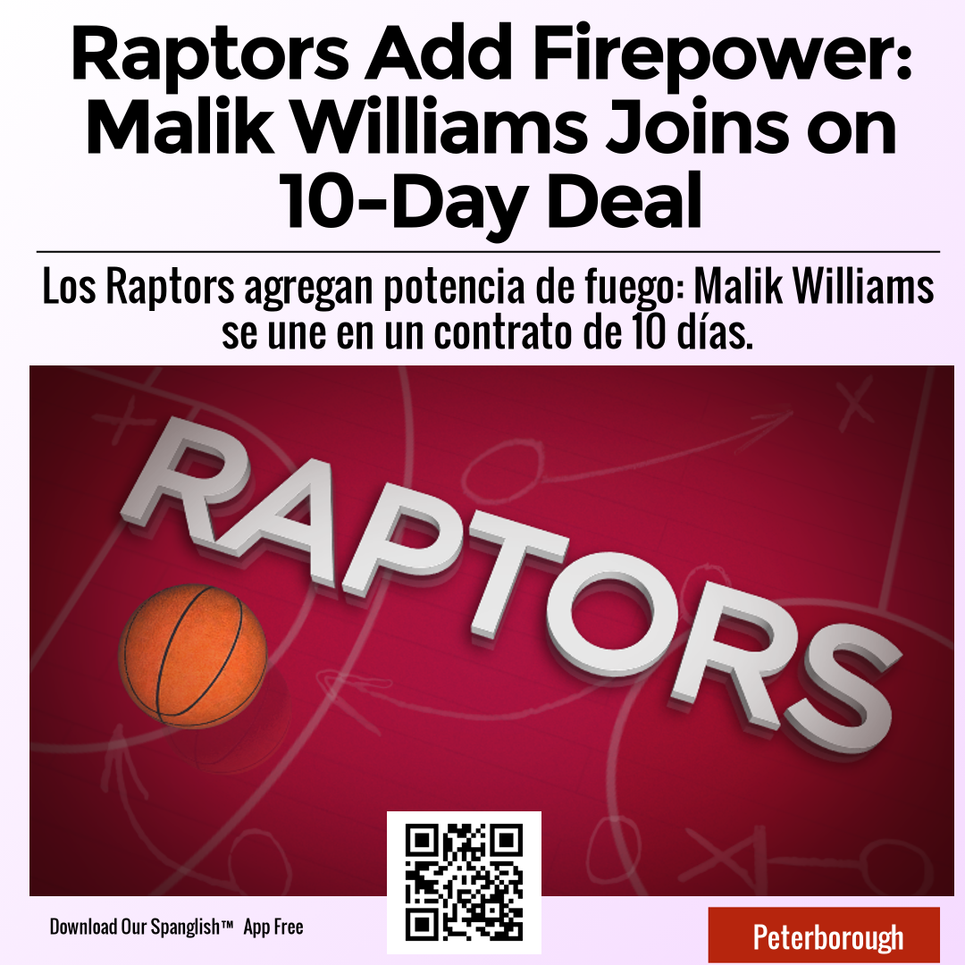 Raptors Add Firepower: Malik Williams Joins on 10-Day Deal