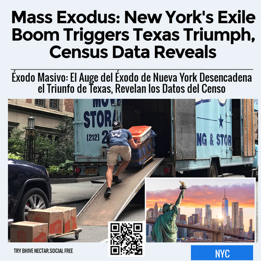 Mass Exodus: New York's Exile Boom Triggers Texas Triumph, Census Data Reveals